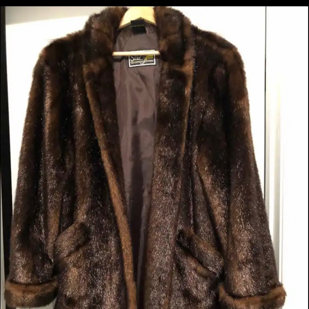 Silk& Sable Faux Fur quarter length coat